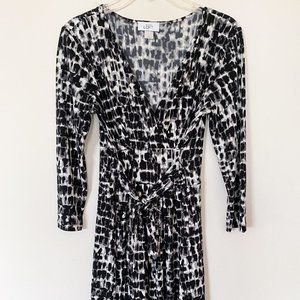 Ann Taylor Loft Black and White Office Dress